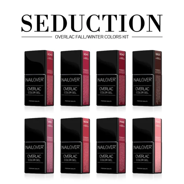 NEUE GELLACK KOLLEKTION SEDUCTION KIT 8 FARBEN 15ml 3
