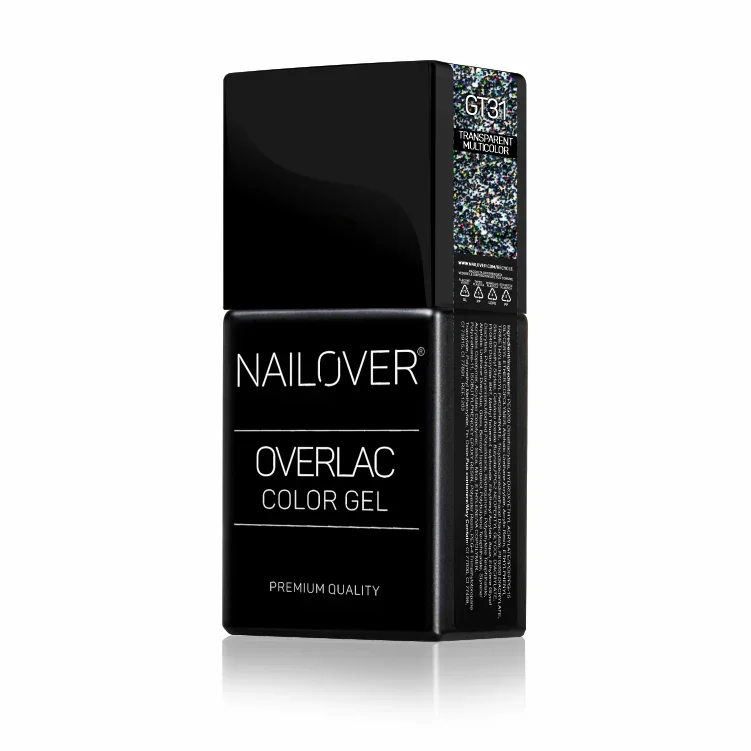 GT31 GELLACK OVERLAC TRANSPARENT MIT MULTICOLOR GLITZER 3 GT31 GELLACK OVERLAC TRANSPARENT MIT MULTICOLOR GLITZER 3